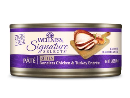 20% OFF: Wellness Core Signature Selects Pate Boneless Chicken & Turkey Kitten Grain-Free Canned Cat Food 5.3oz Hot on Sale