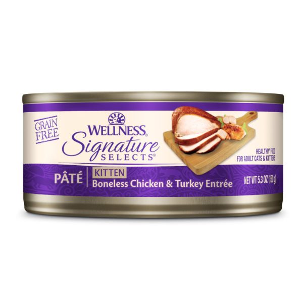 20% OFF: Wellness Core Signature Selects Pate Boneless Chicken & Turkey Kitten Grain-Free Canned Cat Food 5.3oz Hot on Sale