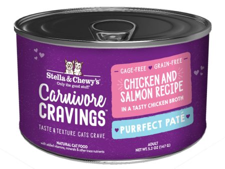 3 FOR $14.40 (Exp 8Nov24): Stella & Chewy s Carnivore Cravings Purrfect Pate Chicken & Salmon in Broth Grain-Free Canned Cat Food 5.2oz on Sale