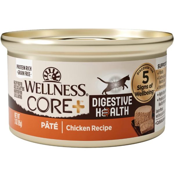 20% OFF: Wellness Core+ Digestive Health Chicken Pate Grain-Free Canned Cat Food 85g Online now