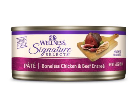 20% OFF: Wellness Core Signature Selects Pate Boneless Chicken & Beef Grain-Free Canned Cat Food 5.3oz Online