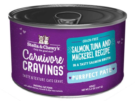 3 FOR $14.40 (Exp 8Nov24): Stella & Chewy s Carnivore Cravings Purrfect Pate Salmon, Tuna & Mackerel in Broth Grain-Free Canned Cat Food 5.2oz Discount