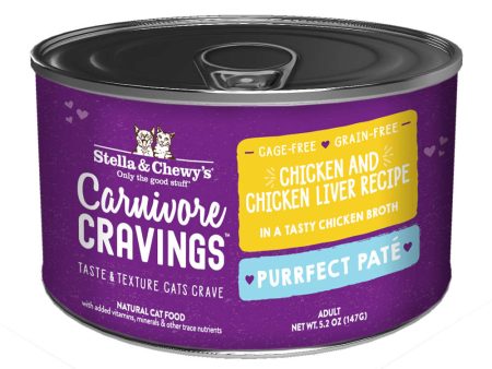 3 FOR $14.40 (Exp 8Nov24): Stella & Chewy s Carnivore Cravings Purrfect Pate Chicken & Chicken Liver in Broth Grain-Free Canned Cat Food 5.2oz on Sale