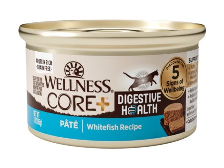 20% OFF: Wellness Core+ Digestive Health Whitefish Pate Grain-Free Canned Cat Food 85g For Cheap