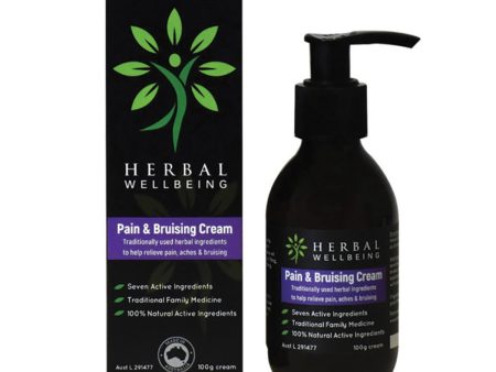 Herbal Wellbeing Pain And Bruising Relief Cream 100g For Sale