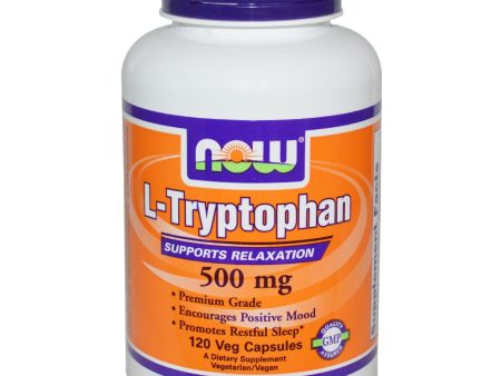 Now Foods L-Tryptophan 500mg 120 Vcaps - Dietary Supplement Cheap