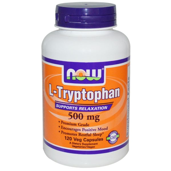 Now Foods L-Tryptophan 500mg 120 Vcaps - Dietary Supplement Cheap