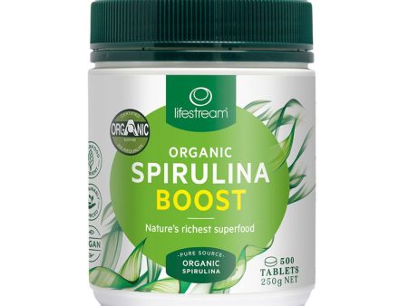 LifeStream Spirulina Organic Boost 500Mg 500 Tablets Discount