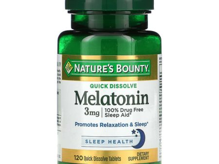 Nature s Bounty Melatonin Natural Cherry Flavor 3mg 120 Quick Dissolve Tablets Online Hot Sale