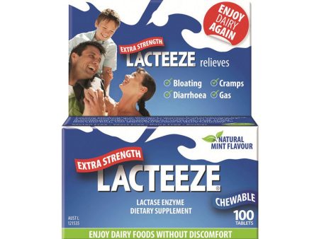 Lacteeze Extra Strength Chewable 120 Tablets For Sale