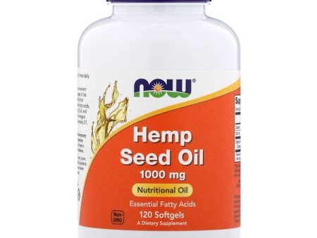 Now Foods Hemp Seed Oil 1000mg 120 Softgels Hot on Sale