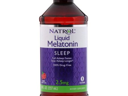 Natrol Liquid Melatonin Berry Natural Flavor 2.5mg 8 fl oz (237ml) Supply