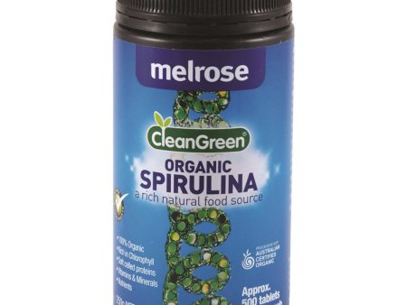 Melrose Organic Cleangreen Spirulina 500Mg 500 Tablets Supply