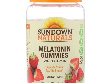 Sundown Naturals Melatonin Gummies Strawberry Flavored 5mg 60 Gummies on Sale