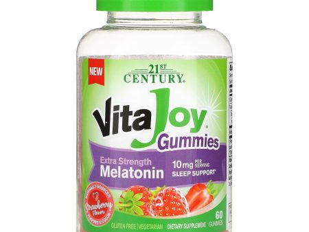 21st Century, Vita Joy Melatonin Gummies, Extra Strength, Strawberry, 10 mg per serving, 60 Gummies Hot on Sale