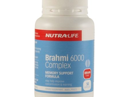 Nutralife Brahmi 6000 Complex 50 Capsules Supply