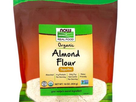 Now Foods Real Food Organic Almond Flour Superfine 16 oz (454 g) For Cheap