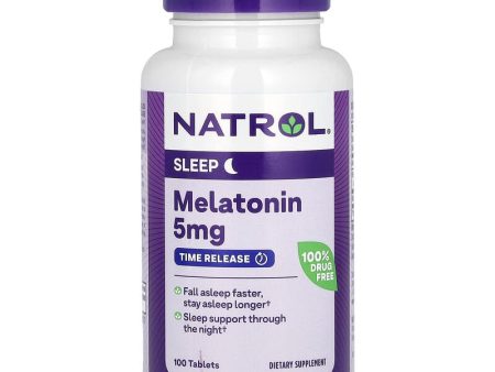 Natrol, Melatonin, Time Release, 5 mg, 100 Tablets Discount