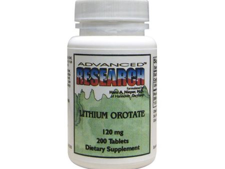 Advanced Research Nutrient Carriers Lithium Orotate 120mg 200 Tablets For Cheap