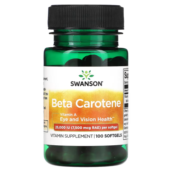 Swanson Beta Carotene (25000 IU) 100 Softgels Online now