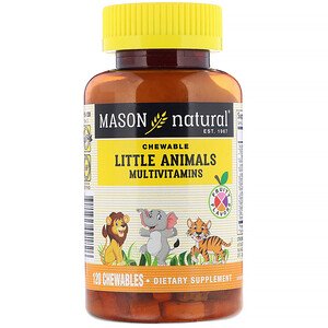 Mason Natural Little Animals Multivitamins Fruity Flavors 120 Chewables Online