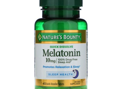 Nature s Bounty Melatonin 10mg 45 Tablets For Discount