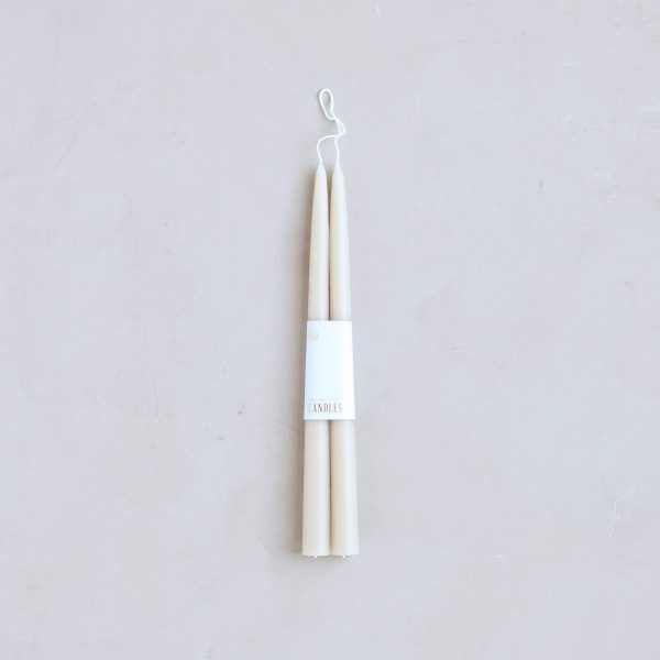 12  Dipped Taper Candle in Parchment For Cheap