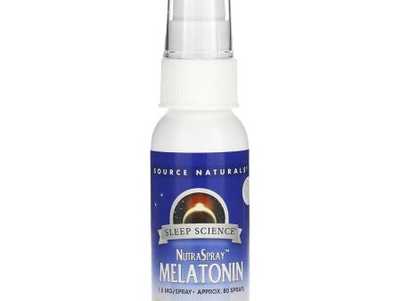 Source Naturals NutraSpray Melatonin Natural Orange Flavor 2 fl oz (59.14ml) Supply