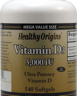 Healthy Origins Vitamin D3 -5000 IU - 540 Softgels Sale