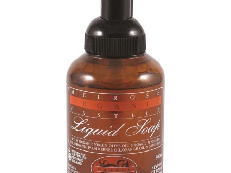 Melrose Organic Castile Soap Orange Pump 300ml For Sale