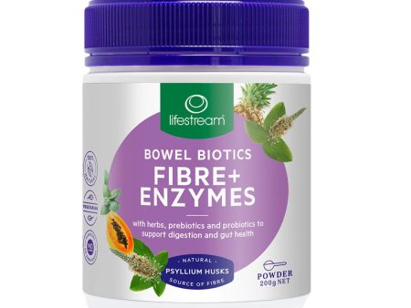 LifeStream Bowel Biotics Fibre + Enzymes 200g Online Sale