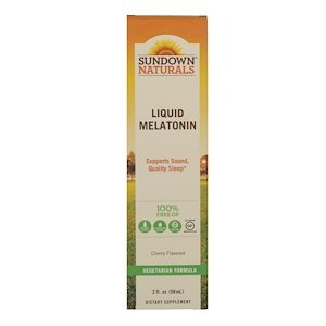 Sundown Naturals Liquid Melatonin Cherry Flavored 2 fl oz (59ml) Online now