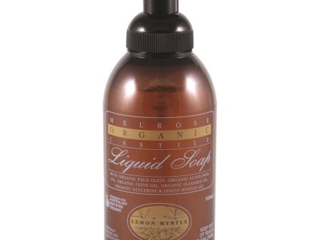 Melrose Organic Castile Soap Lemon Myrtle Pump 500ml Supply