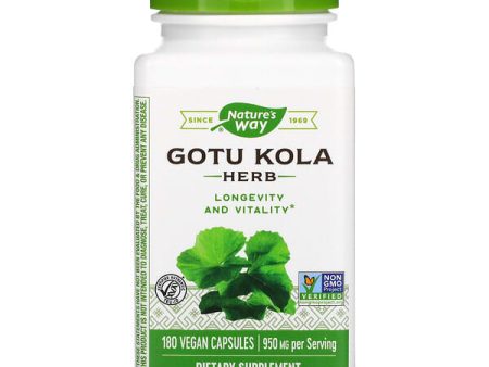 Nature s Way Gotu Kola Herb 475 mg 180 Capsules - Dietary Supplement For Discount