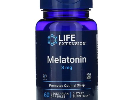 Life Extension Melatonin 3mg 60 Vegetarian Capsules Fashion