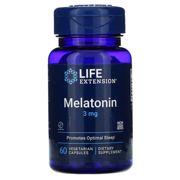 Life Extension Melatonin 3mg 60 Vegetarian Capsules Fashion