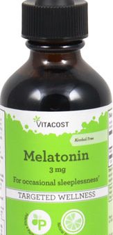 Vitacost Melatonin Liquid 3mg per serving - 2 fl oz Supply