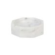 Modernist Octangular Bowl in White Marble Cheap