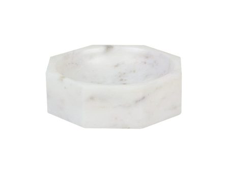 Modernist Octangular Bowl in White Marble Cheap