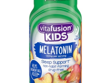 Vitafusion Kids Melatonin Gummies Tropical Peach 50 Gummies Hot on Sale