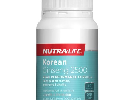 Nutralife Korean Ginseng 2500, 50 Capsules Fashion