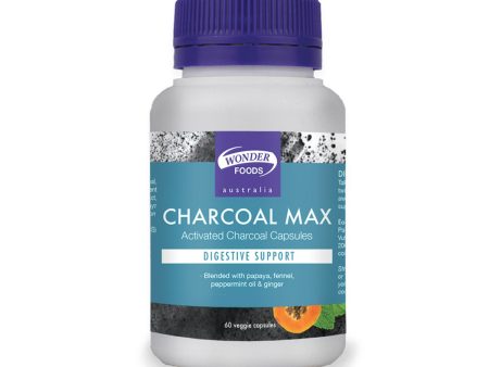 Wonder Foods Charcoal Max 60 Veggie Capsules on Sale