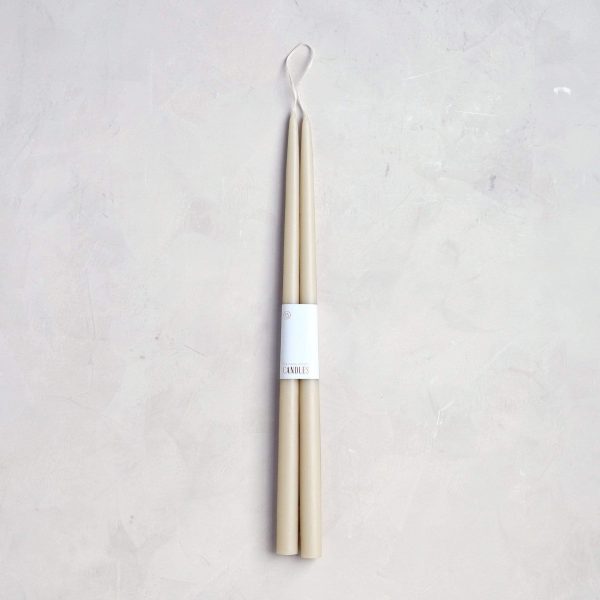 18  Dipped Taper Candle in Parchment For Cheap