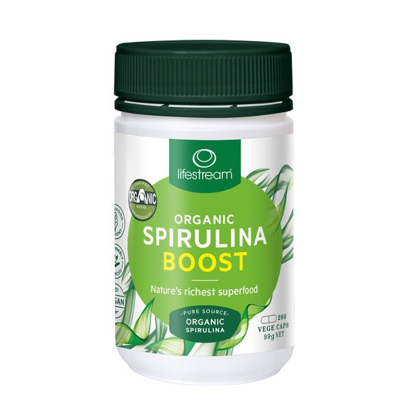 LifeStream Spirulina Organic Boost 400Mg 200 Capsules Sale