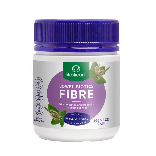 LifeStream Bowel Biotics Fibre With Prebiotics & Probiotics 100 Veggie Capsules For Cheap