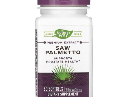 Nature s Way, Saw Palmetto, 160 mg, 60 Softgels EXP 30 6 24 Online Hot Sale