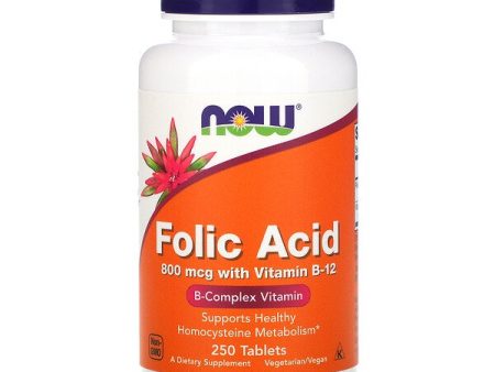 Now Foods Folic Acid 800mcg 250 Tablets Online Sale