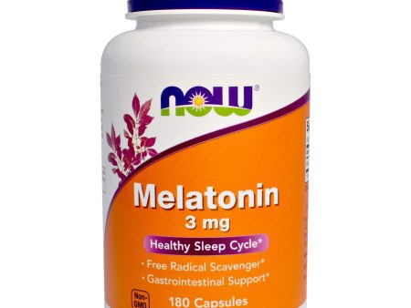 Now Foods Melatonin 3mg 180 Capsules Sale