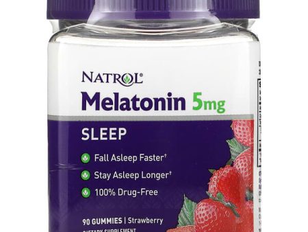 Natrol Gummies Melatonin Strawberry 5mg 90 Count Cheap