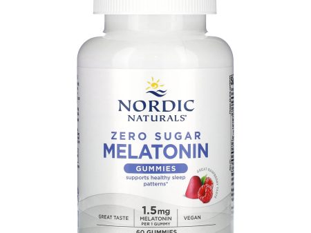 Nordic Naturals, Zero Sugar Melatonin Gummies, Raspberry, 1.5 mg, 60 Gummies Sale